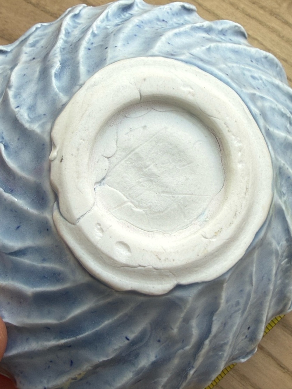 Signed Studio Pottery Blue Speckled Bowl Textured Handmade Ceramic - Picture 5 of 7
